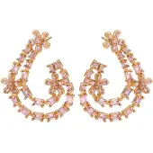 NAEMI Boucles d'oreilles or / violet