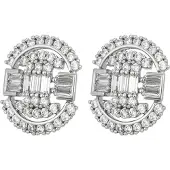 NAEMI Boucles d'oreilles argent / blanc