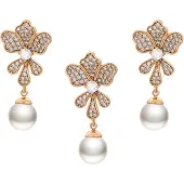 NAEMI Boucles d'oreilles or / transparent / blanc