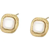 NAEMI Boucles d'oreilles or / blanc perle
