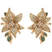 NAEMI Boucles d'oreilles or / émeraude
