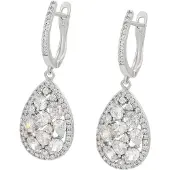Faina Boucles d'oreilles argent / transparent
