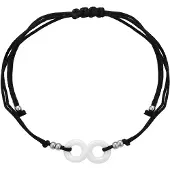 Gaya Bracelet noir / argent / blanc