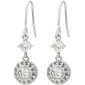 Faina Boucles d'oreilles argent / transparent