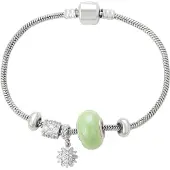 Faina Bracelet vert clair / argent