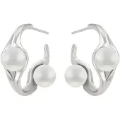 NAEMI Boucles d'oreilles argent / blanc