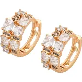 Gaya Boucles d'oreilles or rose / blanc