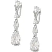 Faina Boucles d'oreilles argent / transparent