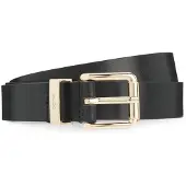 HUGO Ceinture en cuir italien avec boucle nœud dorée