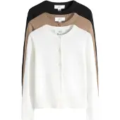 The Set Cardigan brocart / noir / blanc