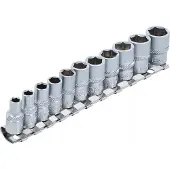 Bgs Jeu de douilles (1/2", 1/4", 11/32", 13/32", 3/16", 3/8", 5/16", 7/16", 7/32", 9/32")
