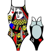 Turbo Queen Of Hearts Swimsuit Noir 4XL Femme