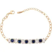 Faina Bracelet bleu marine / or rose