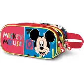 KARACTERMANIA Disney Mickey Mouse Joyful 3D double trousse à crayons, bleu