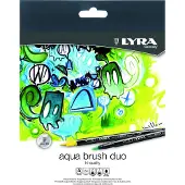 Lyra Aqua Brush Duo Marker Box Of 24 Colors Multicolore Enfants