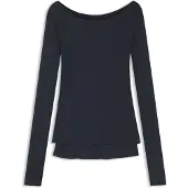 BOSS Haut en jersey double épaisseur et jersey transparent