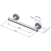 Plieger Como Handtuchhalterung magnetisch 260 mm gebürstet (7260699)