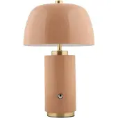 Leitmotiv - Lampe de table Freya Led - Marron - Ø18cm Lampe de table - Lampe de chevet, salon, chambre à coucher