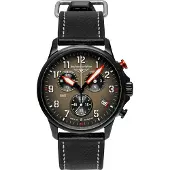 Bauhaus 2886-1 Montre Homme Aviation Chronographe GMT Noir/Brun