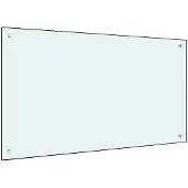 vidaXL Dos de cuisine blanc 100 x 60 cm verre trempé