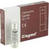 Legrand Cartouche industrielle cylindrique sans voyant - 500 V coupure 100000 A - Intensité 4 A