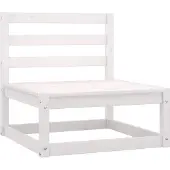 vidaXL Ensemble de salon de jardin 3 pièces avec coussins pin blanc massif