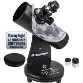 Celestron Firstscope Series Moon Robert Reeves Telescope Argenté