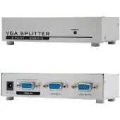 Nanocable 10.25.0002 - Duplicateur SVGA pour 2 moniteurs avec alimentation, argenté