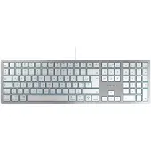 Cherry KC 6000C FOR MAC - filaire - USB - commutateur à ciseaux - AZERTY - argenté