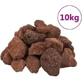 vidaXL Roches volcaniques 10 kg rouge 5-8 cm