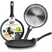 Ibili 440228 PAN CAKE PAN 28CM Poêle à omelette, 28 cm de diamètre maxi, aluminium, compatible induction, revêtement anti-adhésif