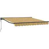 vidaXL Cadre d'auvent jaune et gris 350 x 250 cm