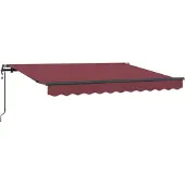 vidaXL Store rétractable Bordeaux 350 x 200 x 165 cm Tissu