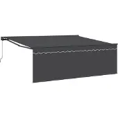 vidaXL Store rétractable Anthracite 400 x 300 cm