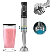 Cecotec Batidora de Mano Katana 12 Jar G : Puissance maximale de 1200 W, 21 vitesses et mode Turbo, 4 lames en titane