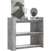 vidaXL Table console gris béton 100x35x90 cm bois d'ingénierie