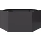 vidaXL Jardinière noir hexagone 104x90x45 cm acier