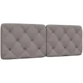 vidaXL Coussin de tête de lit Taupe 140 cm Tissu
