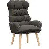 vidaXL Fauteuil gris foncé 69 x 74 x 93 cm Tissu Sherpa
