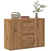 vidaXL Sideboard Chêne Artisan 88x30x64 cm Bois composite