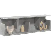 vidaXL Armoire murale 100x20x30 cm gris béton bois d'ingénierie