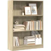 vidaXL Bibliothèque chêne sonoma 80x24x109 cm bois d'ingénierie