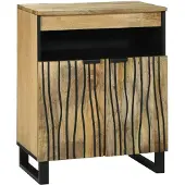 vidaXL , meuble de rangement latéral, bois de manguier massif, dimensions : 60 x 33 x 75 cm