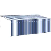 vidaXL , store enroulable bleu et blanc, 400 x 200 cm
