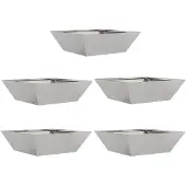 vidaXL Cache-pot de jardin 5 pcs Argent 50 x 50 x 15 cm
