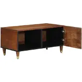 vidaXL Table basse brun miel 80 x 50 x 40 cm en bois massif de manguier