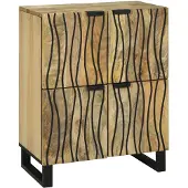 vidaXL , meuble de rangement latéral, bois de manguier massif, dimensions : 60 x 33 x 75 cm