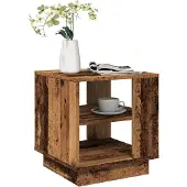 vidaXL Table basse imitation vieux bois 40x40x43 cm Bois composite