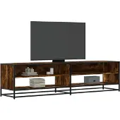 vidaXL Armoire TV chêne fumé 180,5x40x46 cm Bois composite