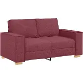 vidaXL Canapé 2 places vin rouge 120 cm Tissu